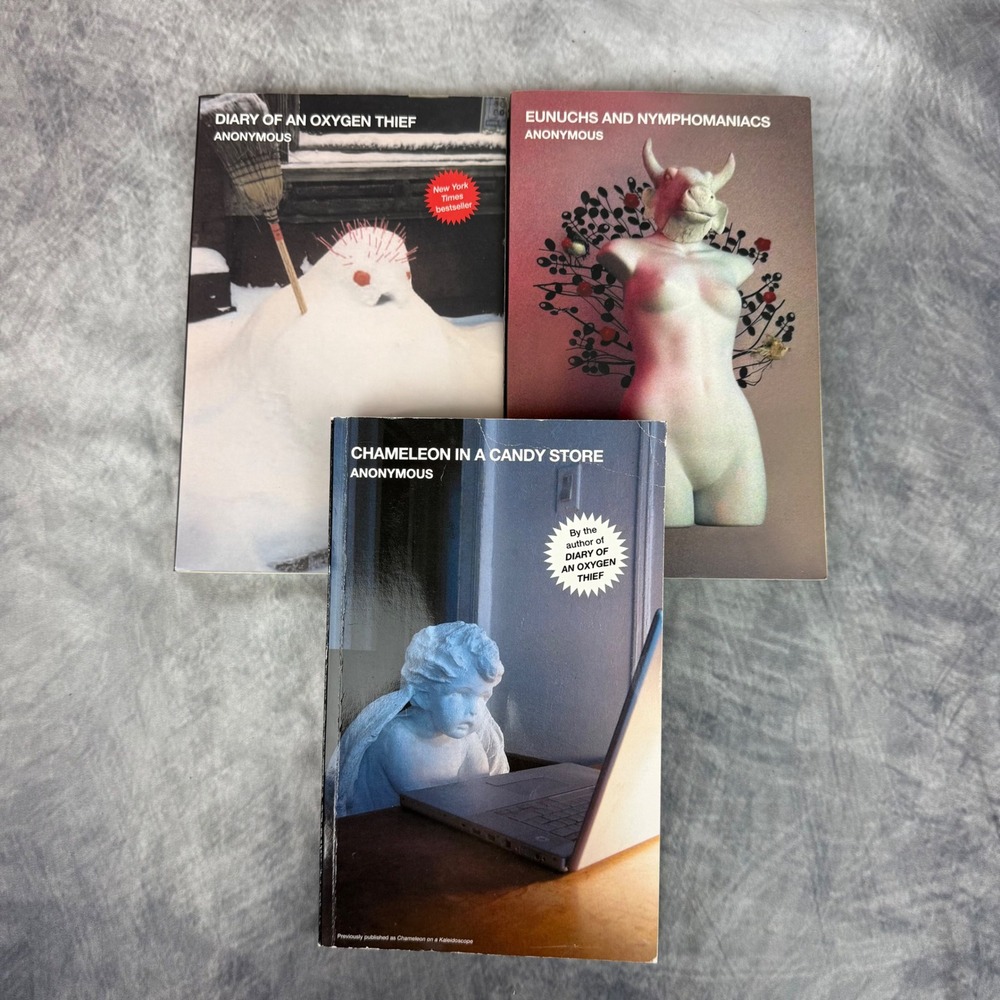 Diary of an Oxygen Thief Trilogy Anonymous 3 Book Set Paperback Art Fiction